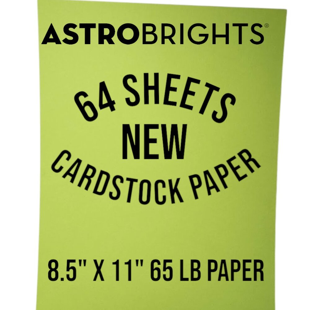 64 Pages Sheets Green Cardstock Paper AstroBrights Invitation Cards Scrapbooks